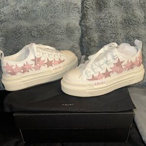 AMIRI  Stars Low-Top Canvas Platform Sneakers